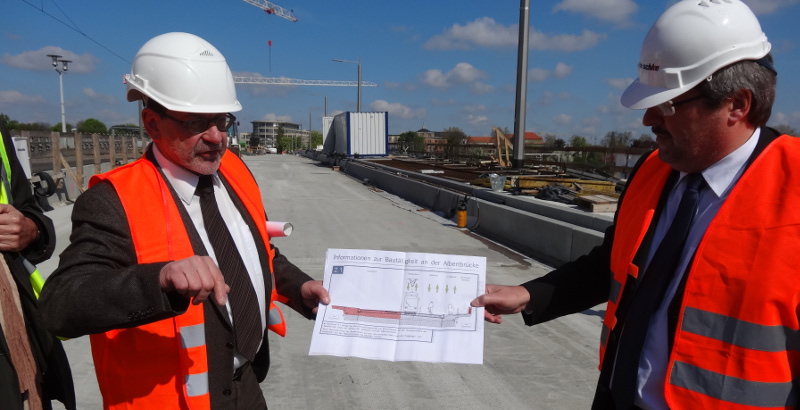 Albertbrücke 2904 baustelle