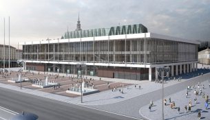 Kulturpalast Aussenperspektive von Südosten